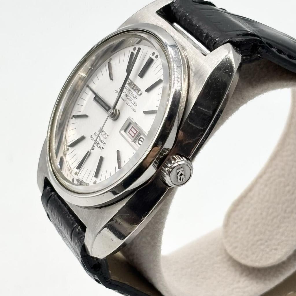 KING SEIKO SUPERIOR ХРОНОМЕТР Автоматические Серебристые с Белым Отличное Рабочее Состояние 5626-7030 Мужские Часы, Циферблат