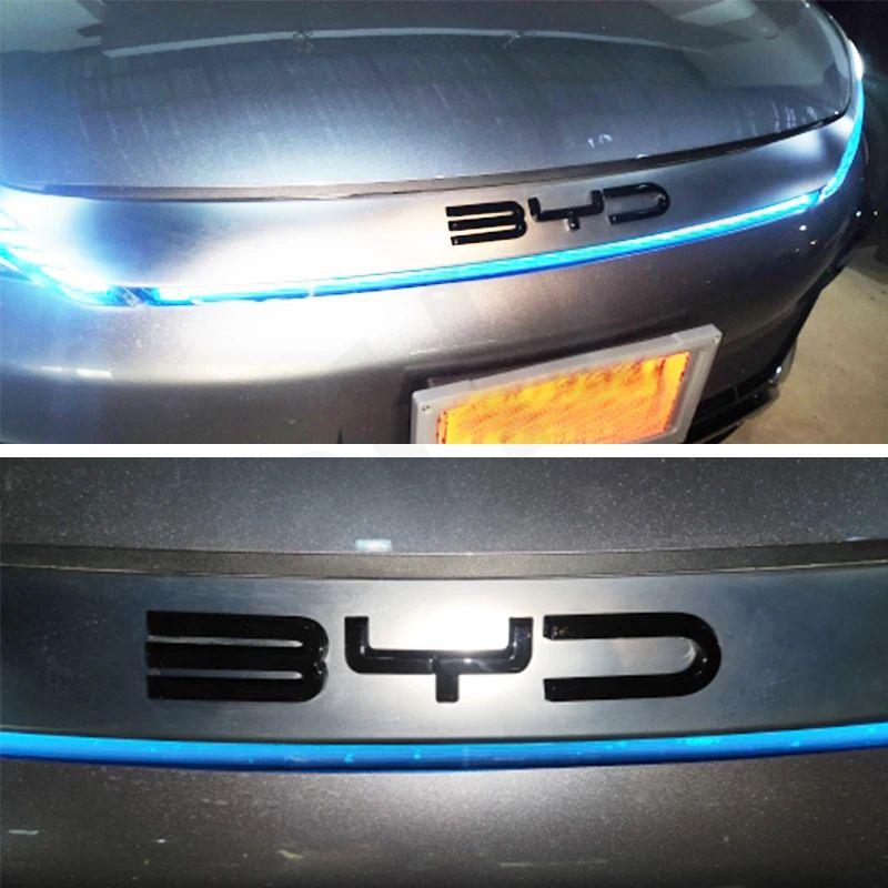 Для BYD ATTO3 YUAN PLUS 21-22 3D ABS Наклейка Наклейки Значок Логотип Передней Решетки Радиатора Автомобильный Стайлинг Черный Значок Логотип Эмблема Крышка