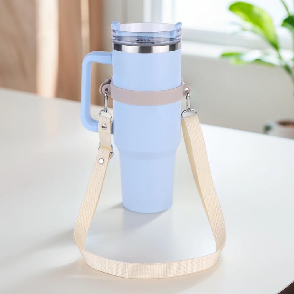 Силиконовое кольцо-ручка для переноски бутылки с водой со съемным регулируемым плечевым ремнем, универсальный держатель для бутылки с водой «свободные руки»