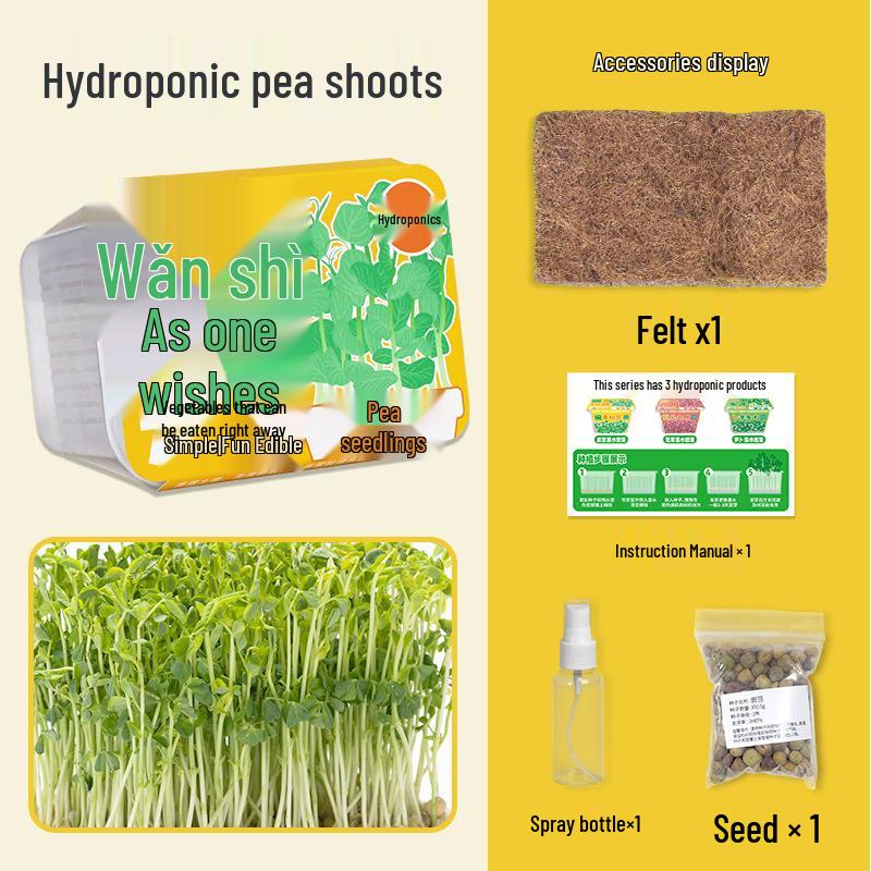 Children's Planting Kit: Hydroponic Vegetable & Radish Seedlings, Green Plants for Kindergartens, Seed Growth Observation for Primary Students