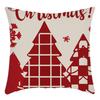 New Christmas Elk Santa Snowflake Print Pillow Home Sofa Cushion Cover