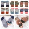 Finger Men Women Half-finger Gloves Thickening Wool Gloves Winter Warm Mittens Knitted Glove