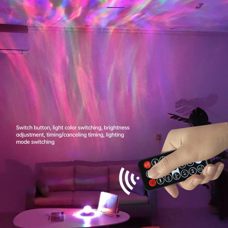 Светодиодный проектор северного сияния USB Aurora Starry Sky Lamp с Bluetooth-динамиком, пультом дистанционного управления и автоматическим вращением для декора спальни