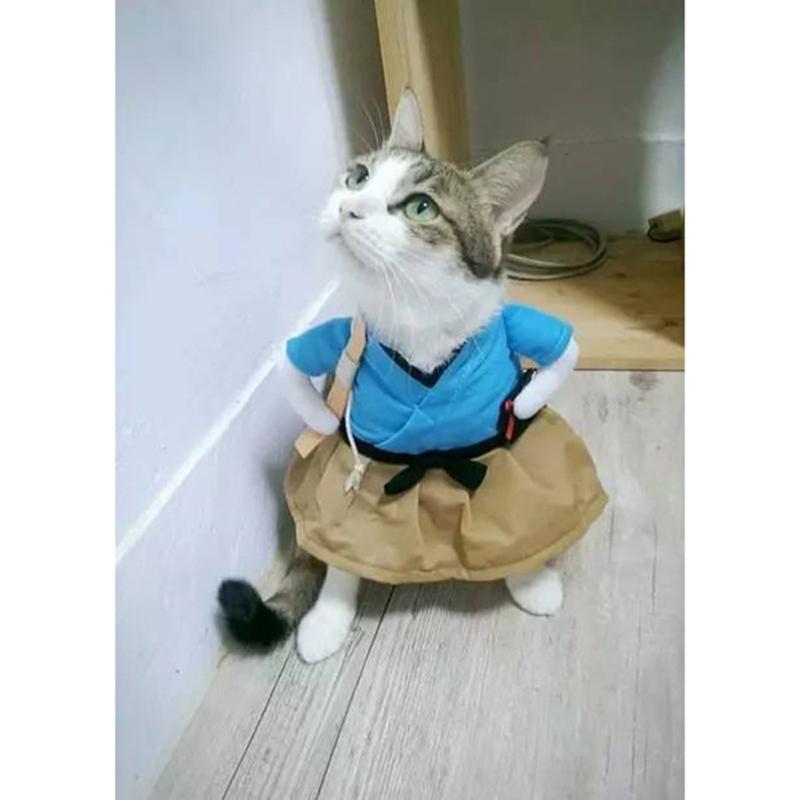 Забавный костюм кошки и собаки, форма, костюм, одежда для щенков, костюм для вечеринок, косплей