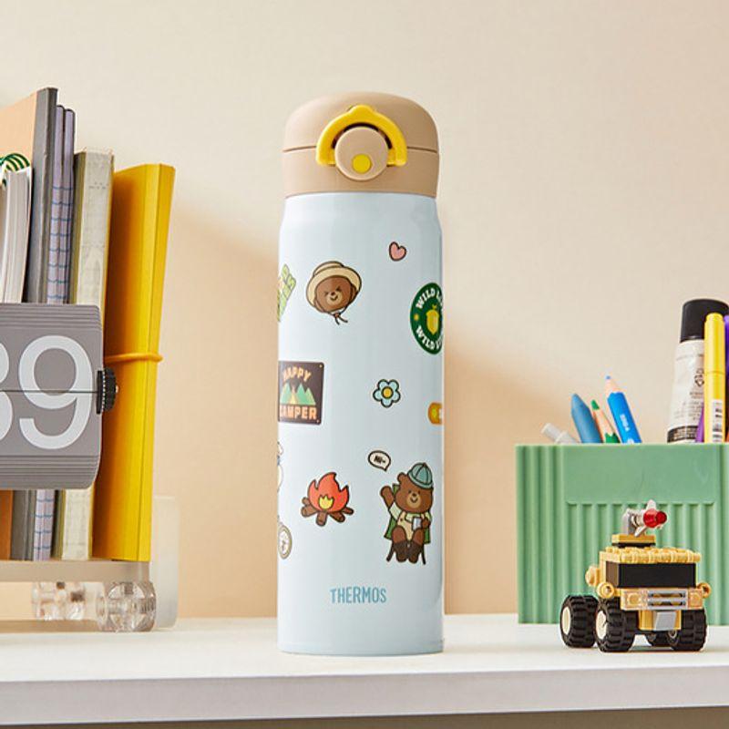 THERMOS [Термос] Термокружка с одной кнопкой My Design Bottle 3 JNR-502K (500мл) Базовая наклейка в комплекте