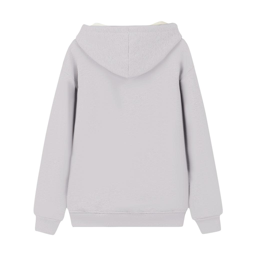 Женская модная флисовая теплая свободная толстовка с капюшоном и рождественским принтом