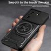KEYSION Magnetic Phone Case for TECNO Pova 5 5 Pro 5G Slide Camera Lens Protection Upright Kickstand Ring Shockproof Back Cover