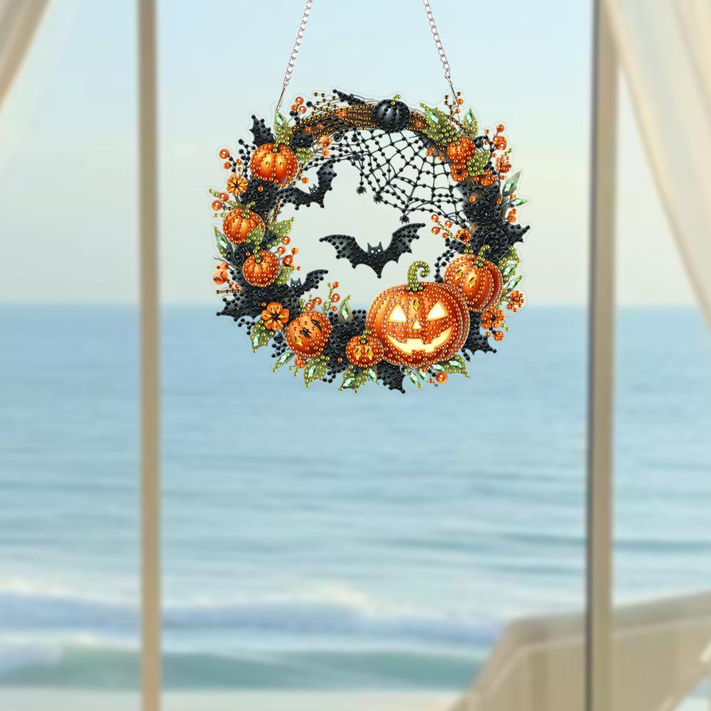 2D/Flat Acrylic DIY Hanging Diamond Art Kits Diamond Painting Set Rhinestone Diamond Art Window Pendants Wall Door Decoration