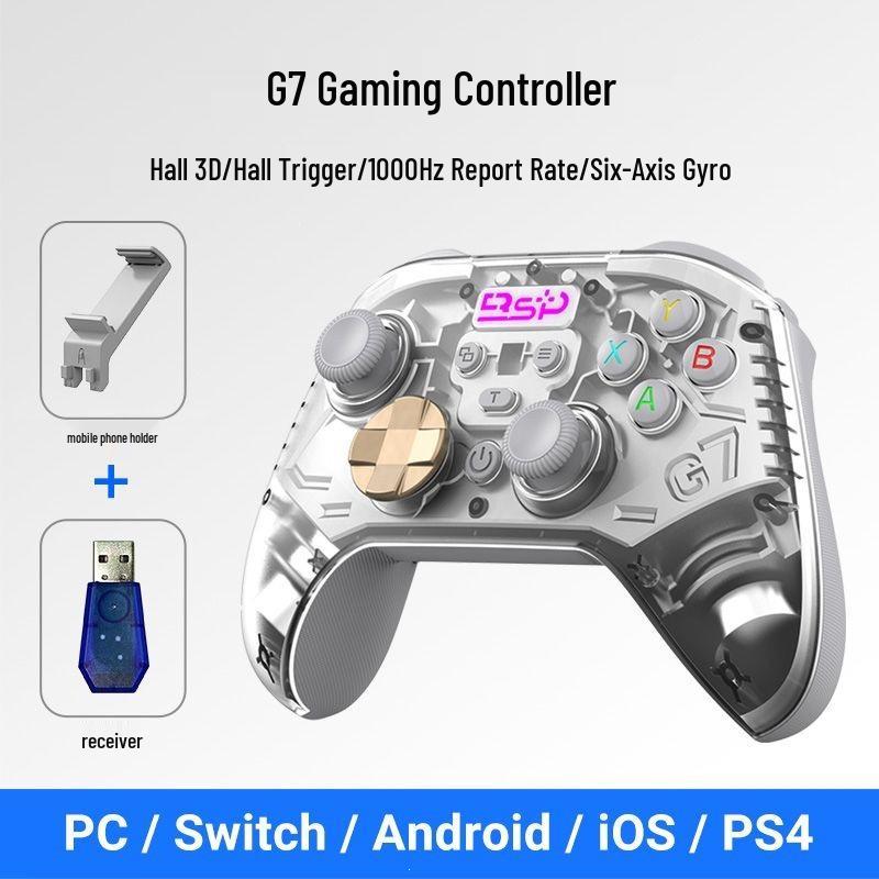 Беспроводной игровой контроллер G6: Трехрежимный, Bluetooth и 2,4G для ПК, Steam, iOS и Nintendo Switch