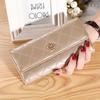 Women Lady Clutch Leather Plaid Hasp Wallet Long Length Card Holder Phone Bag Case Purse