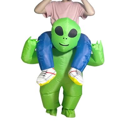 Большой (Подходит для роста от 150 до 190 см.) Надувной костюм Хэллоуина Spooky Alien ET Backman
