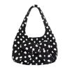Japanese Sweet Cute Bow Tote Bag Women Plush Polka Dot Large Capacity Shoulder Bags Ladies Harajuku Versatile Daily Underarm Bag