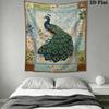 Peacock Wall Tapestry Aesthetic Wall Hanging Printed Fabric Blanket Decorative Tapestries for Bedroom Living Room Home Decor