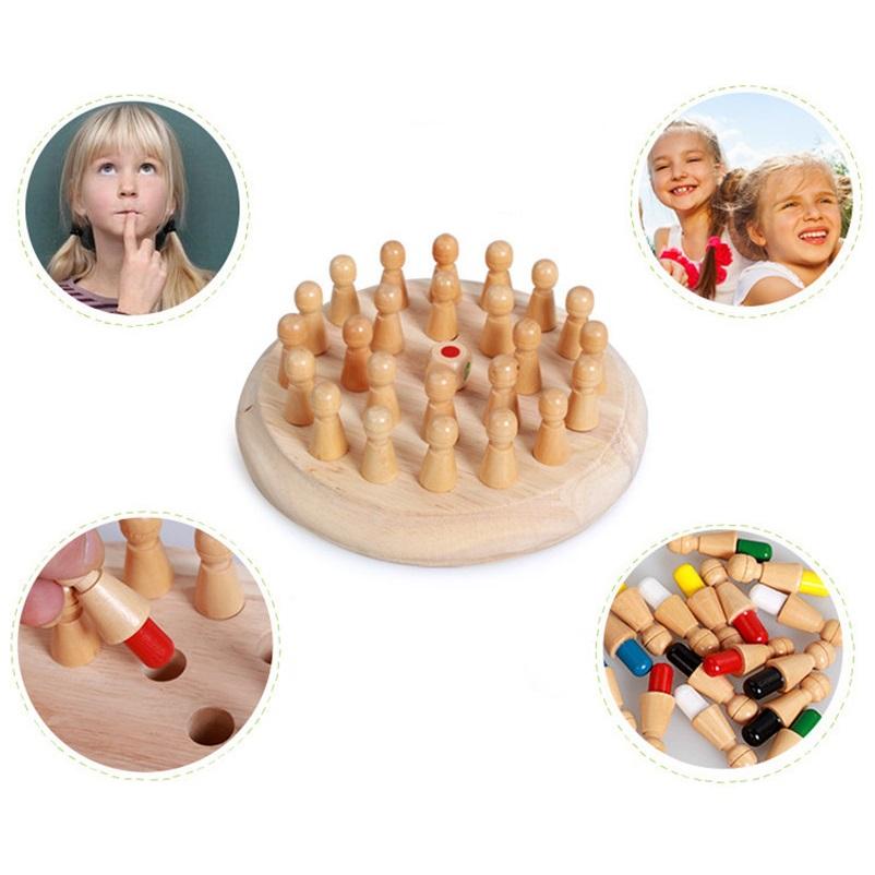 Детские деревянные спички памяти, шахматные забавные цветные игры, настольные головоломки, развивающие игрушки, познавательные способности, игрушки для детей