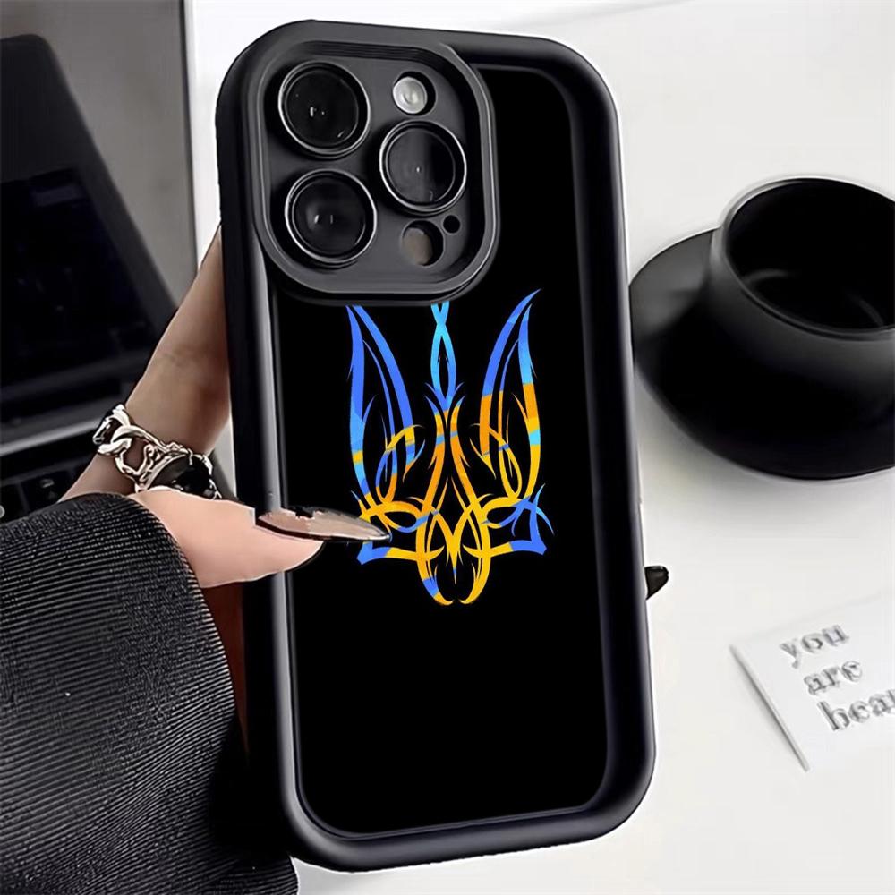 LZ26 National Emblem Flag Art Silicone Phone Case for iPhone 11 13 14 15 16 Pro Max 7 8 16 Plus 12 Mini XS Max XR Shockproof Back Cover