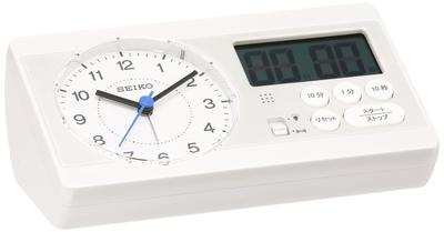Часы Будильник 100 Квадратный Расчет Модель Хидео Кагеяма Seiko Учебное Время Обучающий Таймер Белый Жемчуг KR893W SEIKO