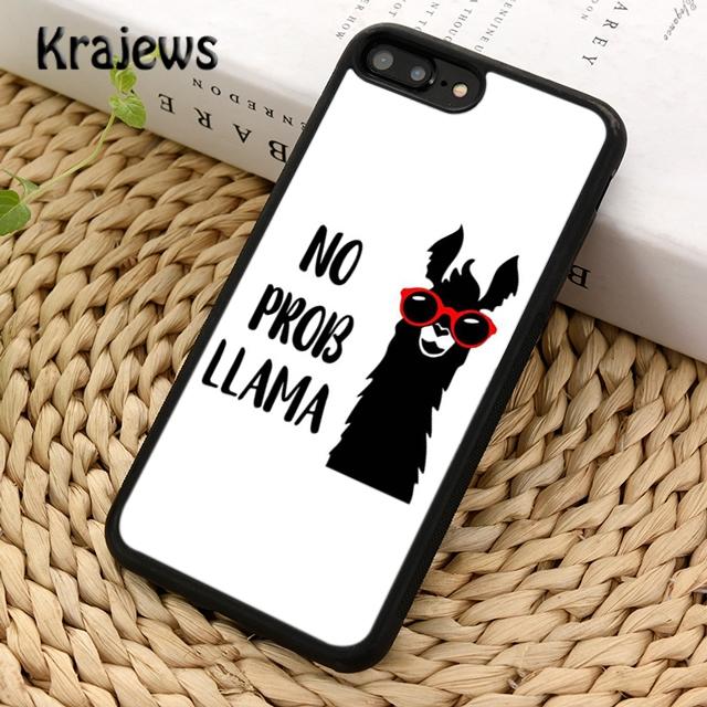 Krajews No Drama Prob Llama Lama Phone Case Cover For iPhone 18 17 Air 16 15 14 plus 11 12 13 pro max coque Shell Fundas