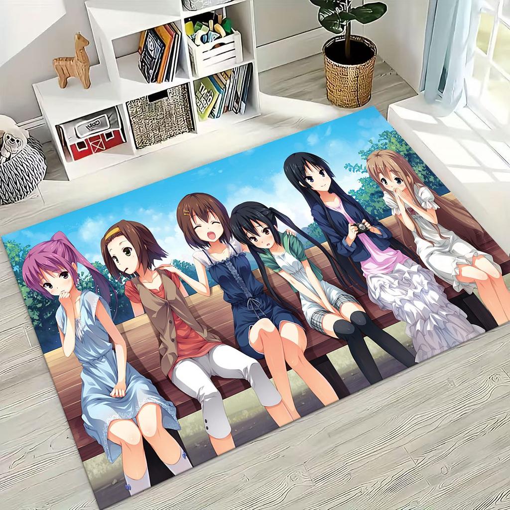 Аниме K-ON Каваи Девочка Хирасава Юи Музыка Мультяшный Ковер для Спальни Гостиной Дивана Домашний Придверный Коврик Декор, Детский Нескользящий Напольный Коврик