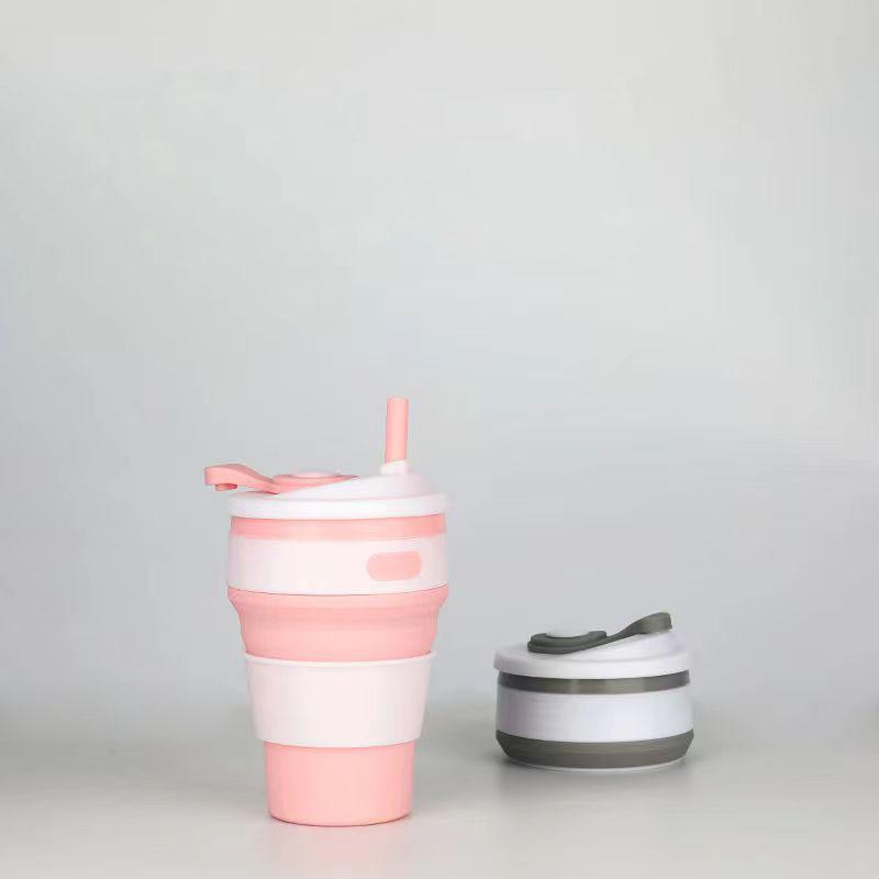 Портативная силиконовая складная чашка для путешествий на открытом воздухе, кофейная чашка, телескопическая чашка с защитой от падения, высокотемпературная чашка для воды