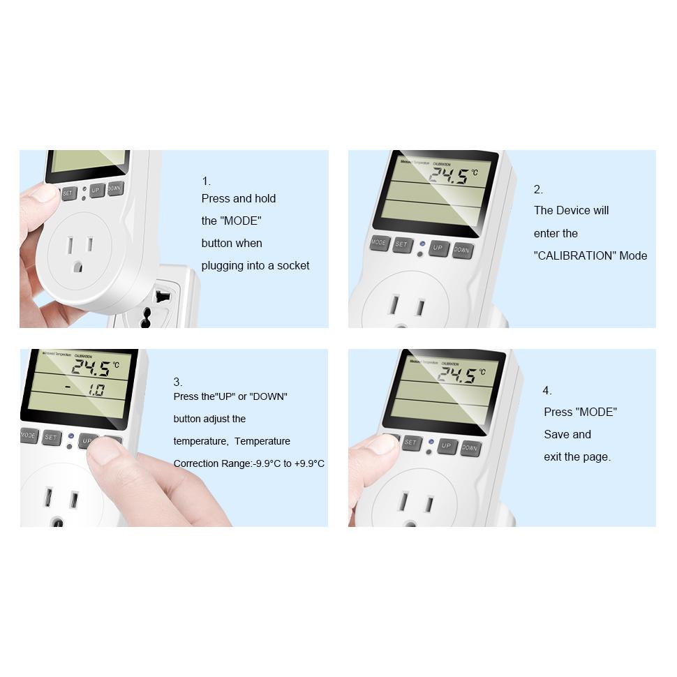 Цифровой регулятор температуры, розетка европейского стандарта, термостатический переключатель, регулятор температуры с датчиками, зонд, нагрев, охлаждение