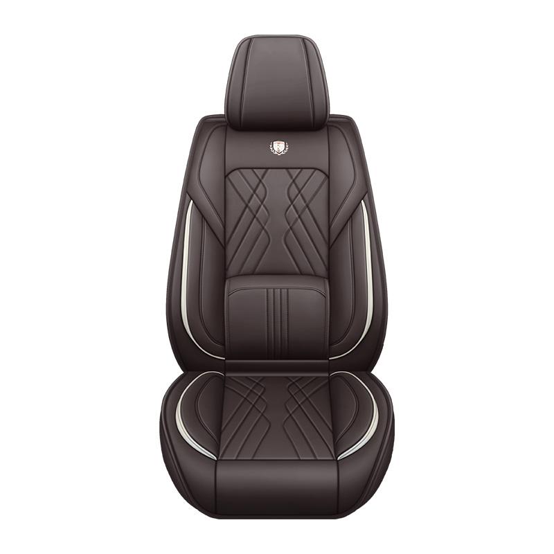 1 шт. 5D Полное покрытие Премиум Кожаные Чехлы на Автосиденья для Передних Сидений - Удобные и Износостойкие, Универсальная Посадка для Передних Сидений