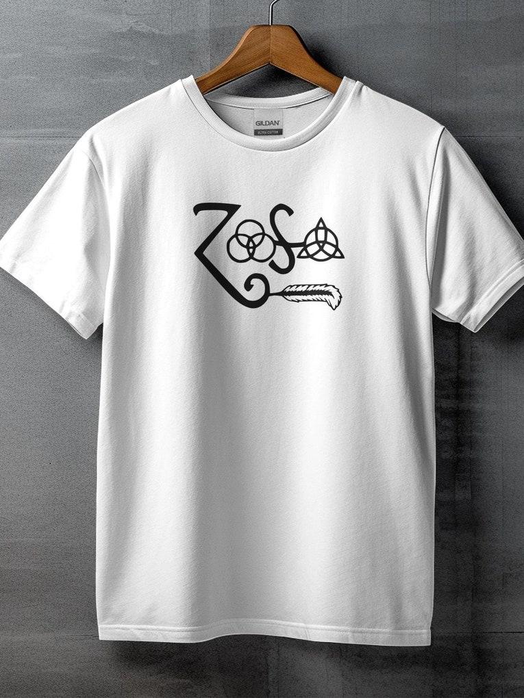 Zoso Led Zeppelin Tshirt Classic Rock Band Logo Tee
