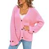 Women Oversized Button Down Cardigan Knitted Long Sleeve Open Front Sweater