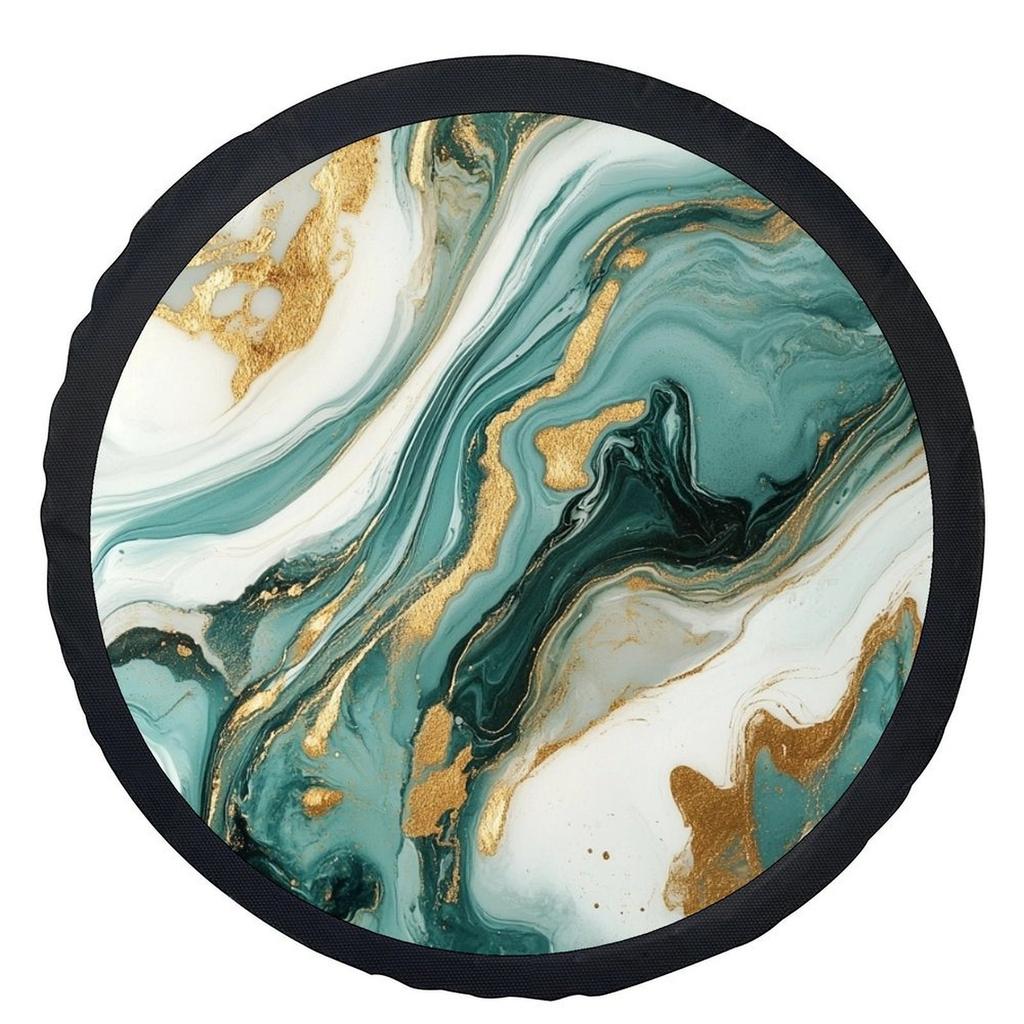 1pc Marble Texture Themed Tire Cover Wheel Cover, Trendy Wheel Cover Tire Cover Wheel Protection Cover, Suitable For Most Cars