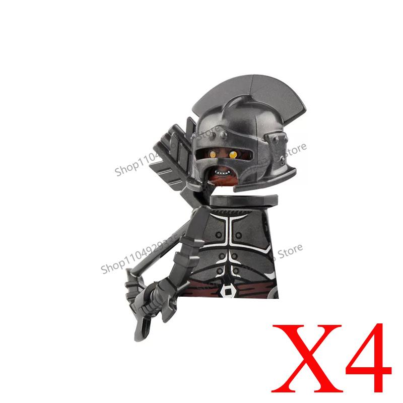 Medieval Knight Figures Building Blocks Elf Guard Dwarf Warrior Wild Boar Sheep Mount Fantasy Movie Character Soldier Bricks Toy