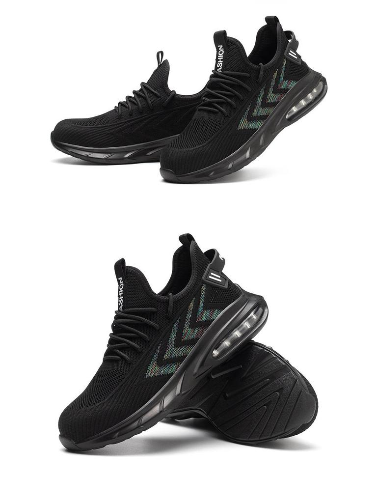 Men's Summer Steel Toe Safety Shoes - Breathable Mesh, Anti-Smash, Anti-Puncture, Lightweight Protection