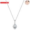 Настоящий цвет, 4 мм, подвеска из муассанита, ожерелье для женщин, 100% стерлинговое серебро S925, пластина Pt950, цепочка на шею, ювелирные изделия