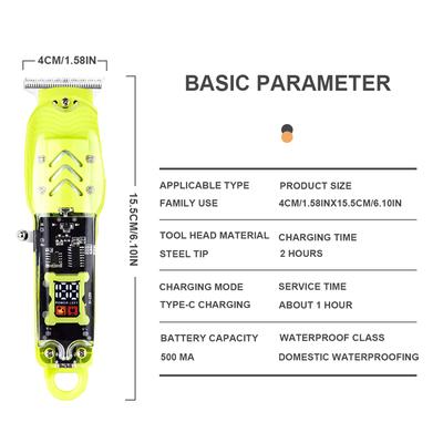 Gyt-999 аккумуляторная машинка для стрижки волос парикмахерская Fade профессиональные машинки для стрижки волос беспроводной триммер прозрачный чехол