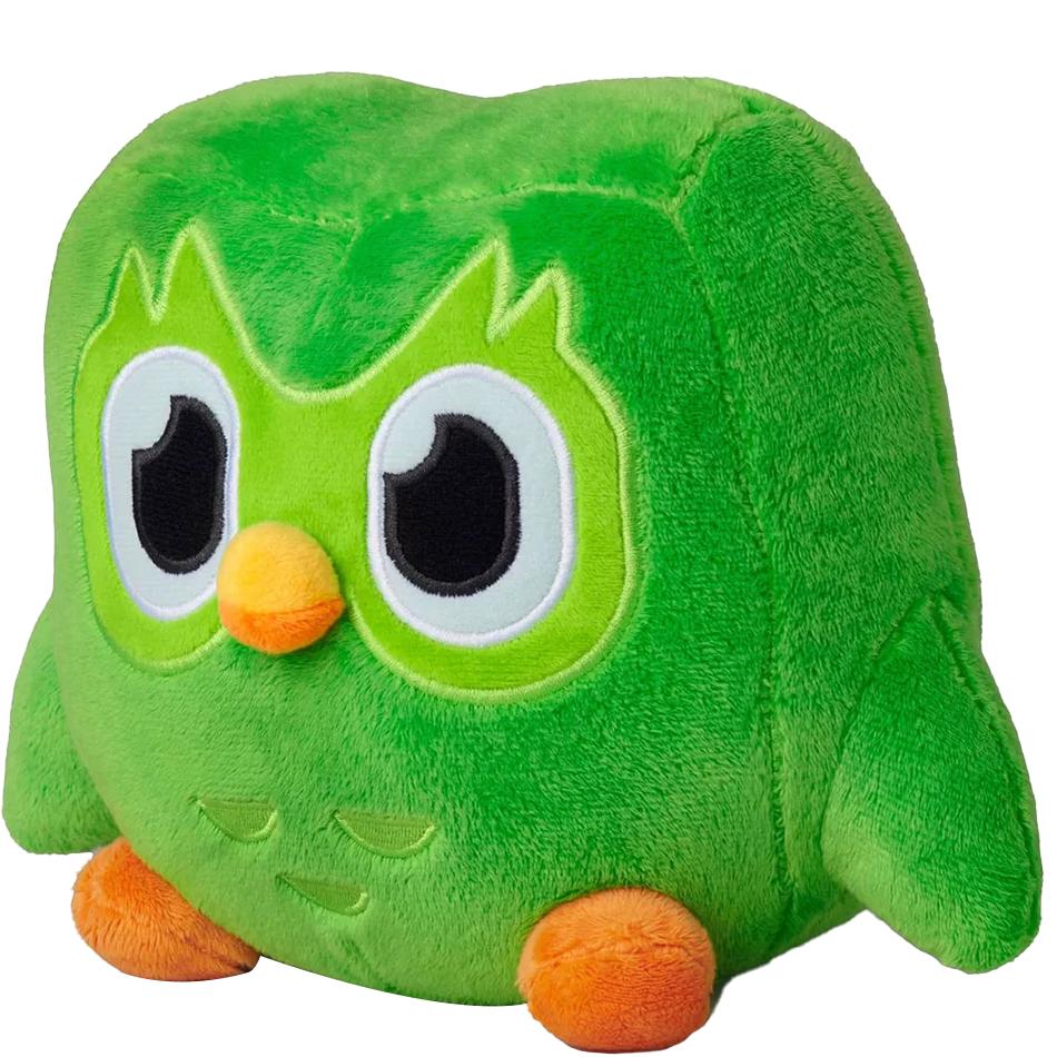 Зеленая плюшевая игрушка Duolingo Owl Duo Plushie Of Duo The Owl Cartoon Anime Owl Doll Soft Animal Toy Children Birthday Gift