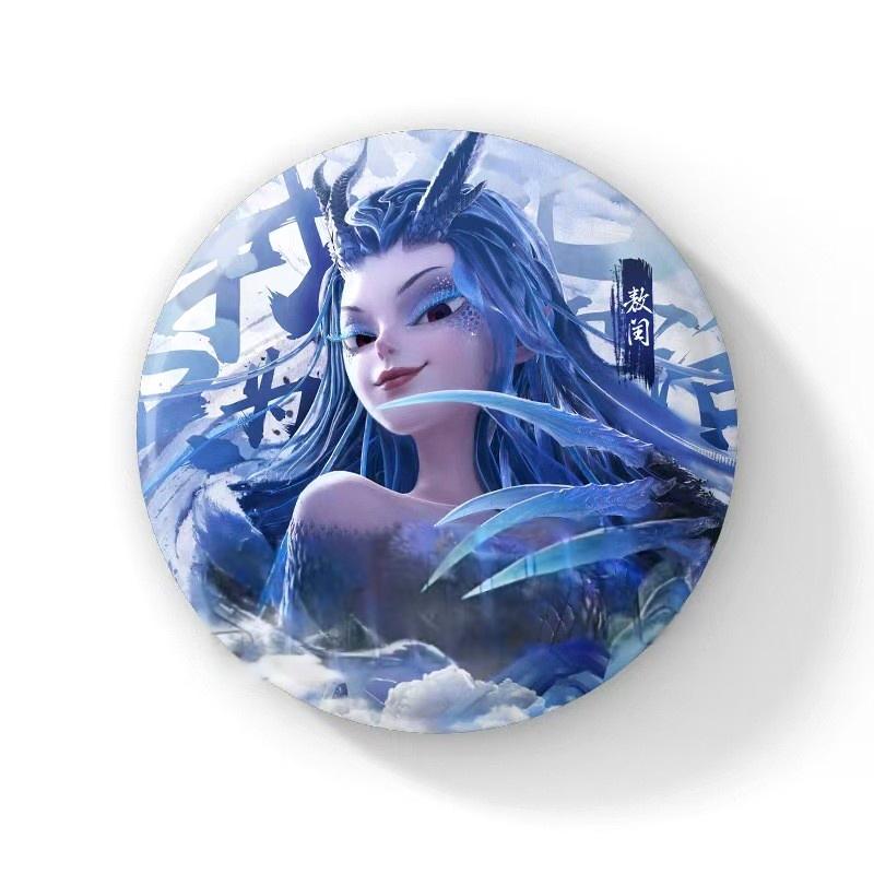 1 шт., значки на воротник рюкзака, броши на периферию Nezha, значок для фильма Nezha, демонические дети, ревущие в море