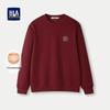 HLA Men's Winter Fleece Lined Embroidered Pullover Sweatshirt