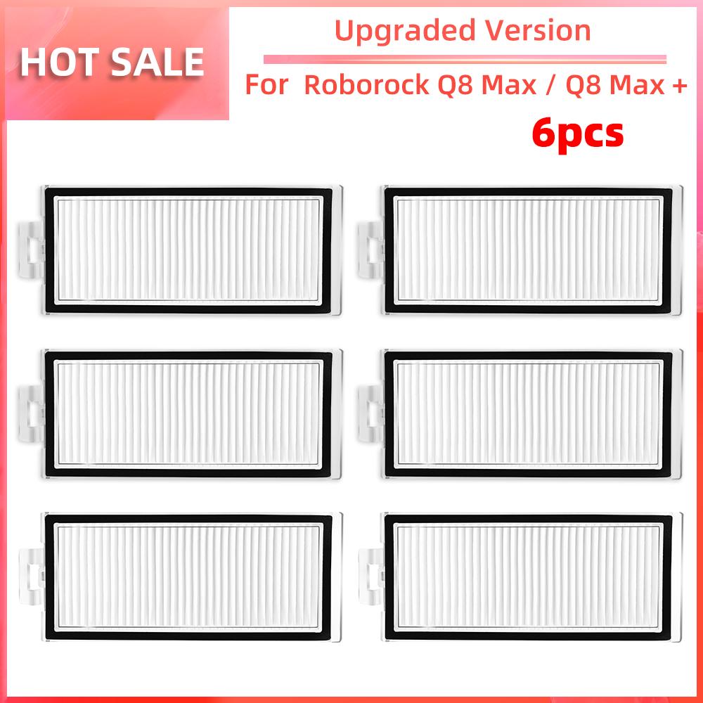 Совместимость с Roborock Q5 Pro / Q5 Pro+ / Q8 Max / Q8 Max+ Основная боковая щетка HEPA-фильтр Насадка для швабры Детали пылесборника Аксессуары