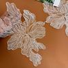 1 шт. Большой размер Белый кружевной цветочный патч Ажурная пришивная аппликация DIY аксессуары