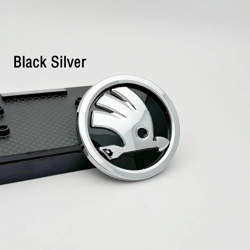 BAUC3 2026 Hot For SKODA 1pcs 80mm 90mm ABS Car Emblem Badge Hood Front Rear Trunk Logo For Skoda Fabia 1 2 Octavia a7 RS Superb Rapid