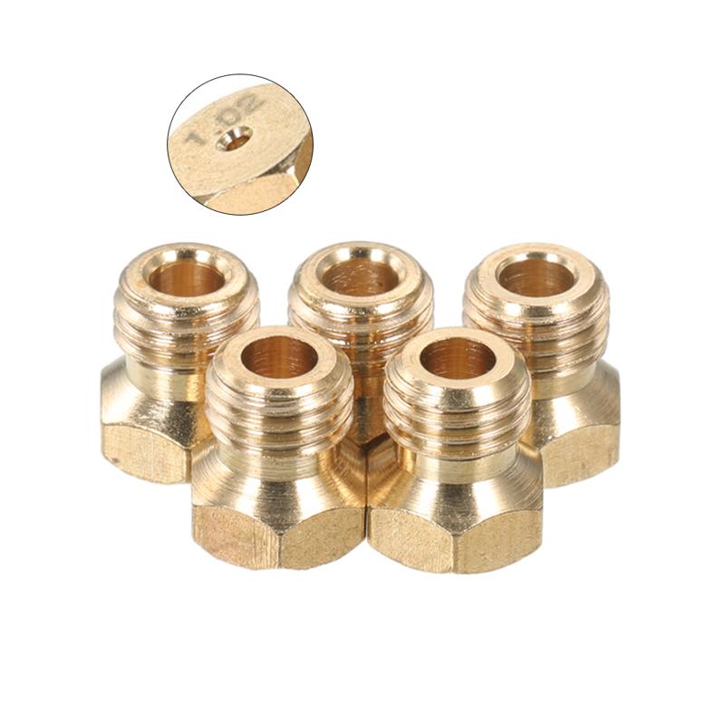5 шт. комплект для переоборудования газовой плиты для сжиженного нефтяного газа, форсунки, инжекторы пропана 0,5 мм/0,7 мм/0,87 мм/1,02 мм, газовая плита для плиты G