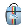 Custom Littles Ponyed Insulated Lunch Bags for Women Men Rainbow Dash Portable Thermal Cooler Food Lunch Box Work School Travel