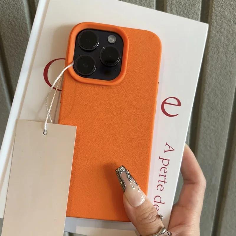 Роскошный матовый мягкий кожаный чехол для телефона Candy для iPhone 16 15 14 Plus 13 12 11 Pro Max Защита объектива Ударопрочный силиконовый чехол