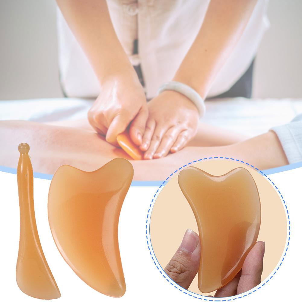 Массажная доска из смолы для соскабливания кожи лица и глаз, спа-массажная пластина, способствующая циркуляции крови в области шеи и тела. Fo R4E6