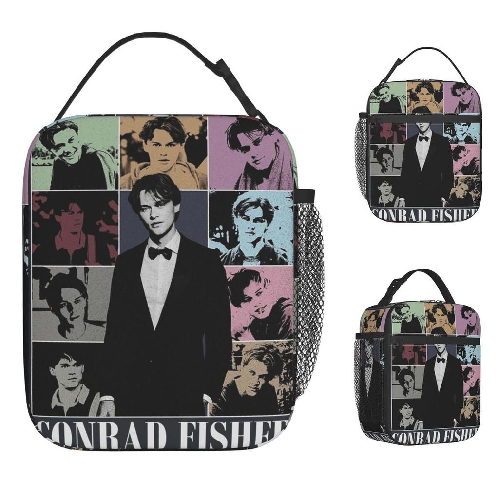 Conrad Fisher Lunch Bag Funny Lunch Box Outdoor Picnic Portable Insulated Tote Food Bags For Child Oxford Print Cooler Bag