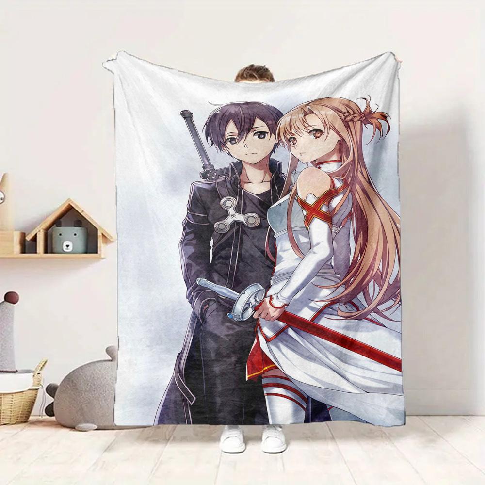 Sword Art Online Flannel Blanket Throw Blanket Soft Warm Sofa Bed Camping Car home Decor Unique Christmas Gift C930367