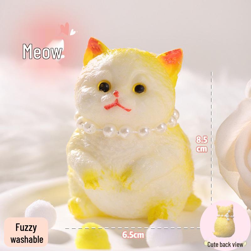 Плюшевая тряпичная кошка-игрушка для снятия стресса - Реалистичное украшение кошки для расслабления в офисе