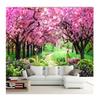 Cherry Tree Forest Mural Garden Path Landscape Wallpaper For Living Room TV Background Wall Paper Home Decor