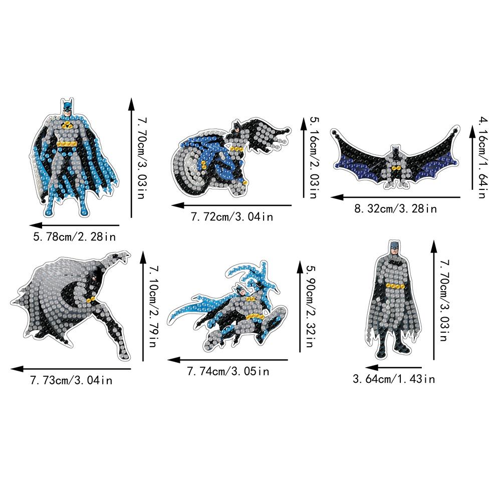 6pcs/Set Urban Hero Series Diamond Painting Magnets for Refrigerator Diamond Art Fridge Magnets for Adults Diamond Art Refrigerator Magnets Kits