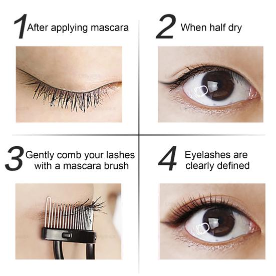 3Pcs/Set Eyelash Brush Comb Ergonomic Angle Scalloped Lashes Brush Separator Tool Portable Women Girls Eyelash Definer Mascara Applicator Brush