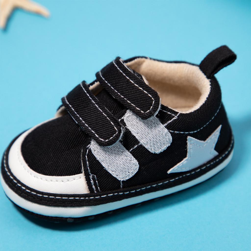 Spring and Autumn New 0-12 Months Baby Double Lap Belt Soft Step Bottom Non-slip Toddler Shoes Baby Shoes