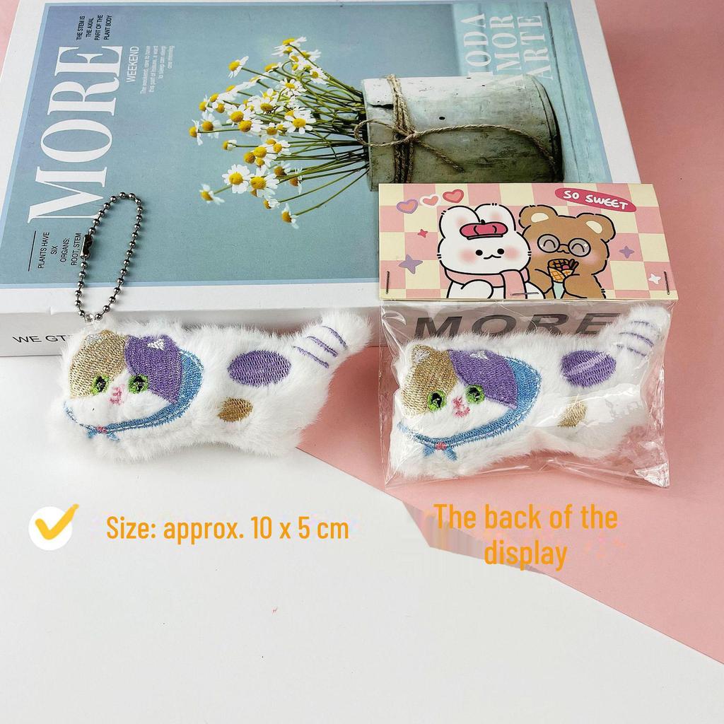 Милая подвеска в виде плюшевого кота Calico и брелок для ключей в виде сиамского кота, аксессуары для котят - мультяшные украшения для сумок-кукол